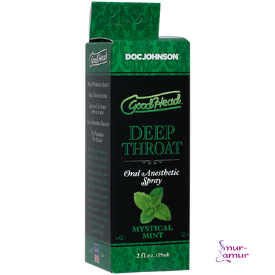 Спрей для мінету Doc Johnson GoodHead DeepThroat Spray - Mystical Mint 59 мл для глибокого мінета фото і опис