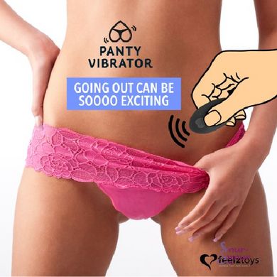 Вибратор в трусики FeelzToys Panty Vibrator Pink с пультом ДУ фото и описание