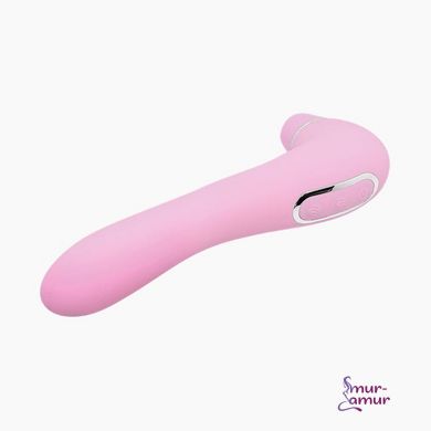 Вибратор и вакуумный клиторальный стимулятор Alive Midnight Quiver Pink - секс-игрушка 2в1 фото и описание