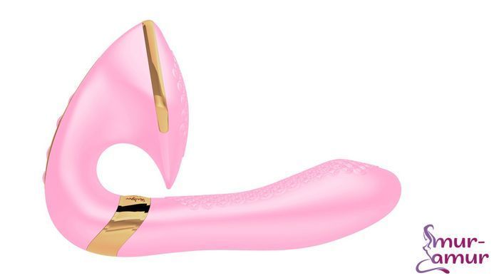 Вагінально-кліторальний вібратор Shunga Soyo Light Pink
