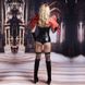 Эротический костюм темного ангела Зажигательная Аманда S/M, боди под латекс, чулки, перчатки, обруч фото