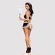 Атласный эротический костюм горничной Obsessive Maid set S/M, black, 5 предметов фото