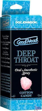 Спрей для мінету Doc Johnson GoodHead DeepThroat Spray - Cotton Candy 59 мл для глибокого мінету фото і опис
