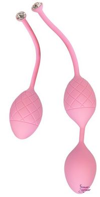Розкішні вагінальні кульки PILLOW TALK - Frisky Pink з кристалом, діаметр 3,2 см, вага 49-75гр фото і опис