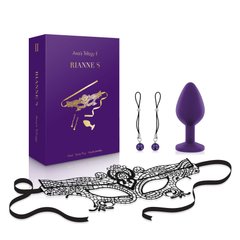 Романтический подарочный набор RIANNE S Ana's Trilogy Set II: пробка 2,7 см, лассо для сосков, маска фото и описание