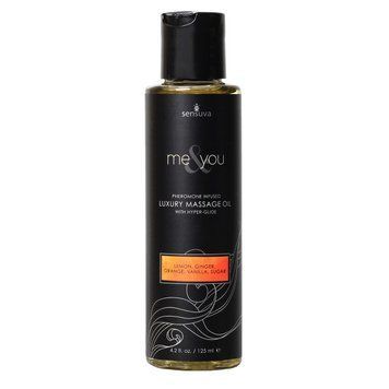Масажна олія Sensuva Me&You Lemon, Ginger, Orange, Vanilla & Sugar (125 мл) із феромонами фото і опис