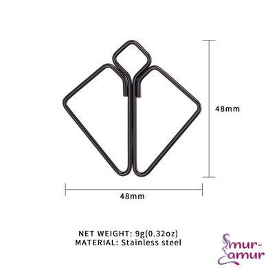 Затискачі для сосків LOCKINK Minimalism Nipple Clamps, сріблясті фото і опис
