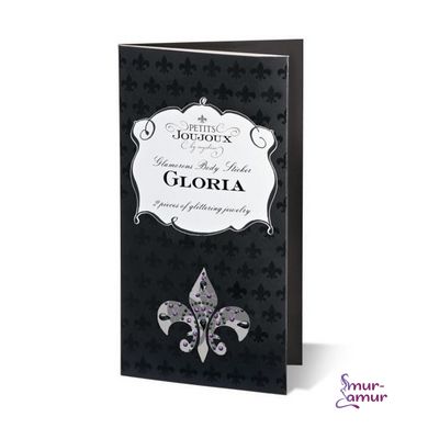 Пэстис из кристаллов Petits Joujoux Gloria set of 2 - Black/Purple, украшение на грудь фото и описание