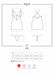 Сатиновый комплект для сна с кружевом Obsessive 828-CHE-1 chemise & thong L/XL, черный, сорочка, стр фото
