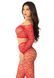Комплект топ и леггинсы Leg Avenue Off The Shoulder, One Size, Red, длинный рукав фото