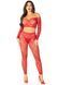 Комплект топ и леггинсы Leg Avenue Off The Shoulder, One Size, Red, длинный рукав фото