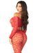 Комплект топ и леггинсы Leg Avenue Off The Shoulder, One Size, Red, длинный рукав фото