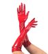 Глянсові вінілові рукавички Art of Sex - Lora, розмір M, колір Червоний фото