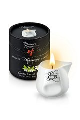 Масажна свічка Plaisirs Secrets White Tea (80 мл) подарункова упаковка, керамічний посуд фото і опис