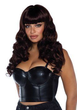 Хвиляста перука Leg Avenue Misfit Long Wavy Wig Brown, довга, реалістичний вигляд, 61 см фото і опис