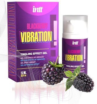 Рідкий вібратор Intt Vibration Blackberry (15 мл) зі смаком ожини фото і опис