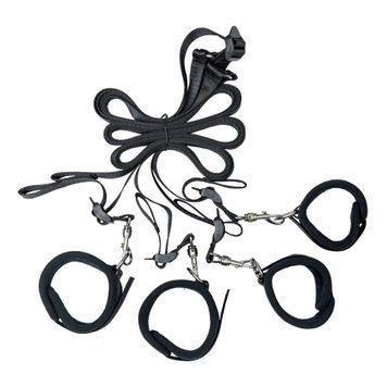 Растяжка на кровать Punishment - 5-Piece Bed Restraint Kit &ndash; Black фото и описание