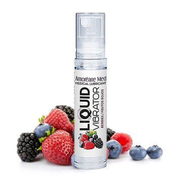 Лубрикант с эффектом вибрации Amoreane Med Liquid Vibrator Berries (10 мл) фото и описание