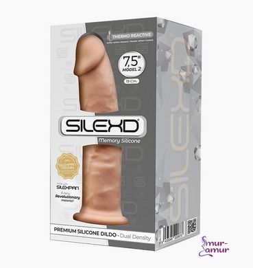 Фаллоимитатор SilexD Henry Flesh (MODEL 2 size 7.5in), двухслойный, Силикон медицинский+Silexpan, диаметр 4,8см фото и описание