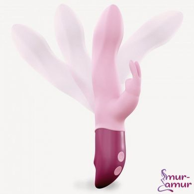 Вибратор-кролик Love To Love Hello Rabbit Rose с гибким стволом и стимуляцией точки G, 2 мотора фото и описание