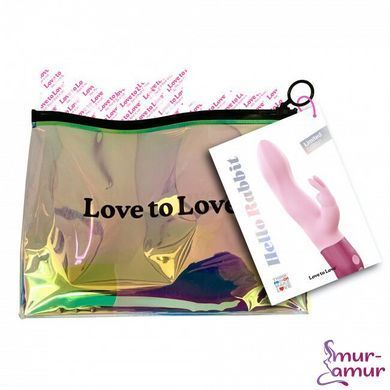 Вибратор-кролик Love To Love Hello Rabbit Rose с гибким стволом и стимуляцией точки G, 2 мотора фото и описание