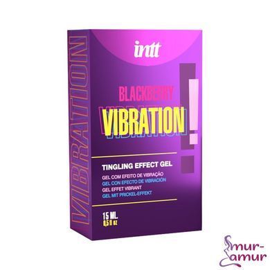 Рідкий вібратор Intt Vibration Blackberry (15 мл) зі смаком ожини фото і опис