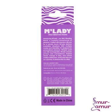 Вібромасажер M&rsquo;Lady Mini Vibrating Wand Purple