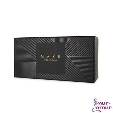 Пара браслетов на запястье и палец Bijoux Indiscrets MAZE Hand Bracelet Harness Black, экокожа фото и описание