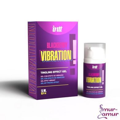 Рідкий вібратор Intt Vibration Blackberry (15 мл) зі смаком ожини фото і опис