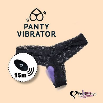 Вібратор в трусики FeelzToys Panty Vibrator Purple з пультом дистанційного керування, 6 режимів робо фото і опис