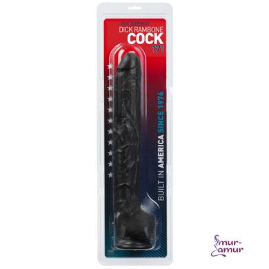 Фаллоимитатор Doc Johnson Dick Rambone Cock Black, диаметр 6см, длина 42см, ПВХ фото и описание
