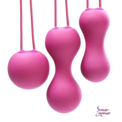 Набор вагинальных шариков Je Joue - Ami Fuchsia, диаметр 3,8-3,3-2,7см, вес 54-71-100гр фото и описание