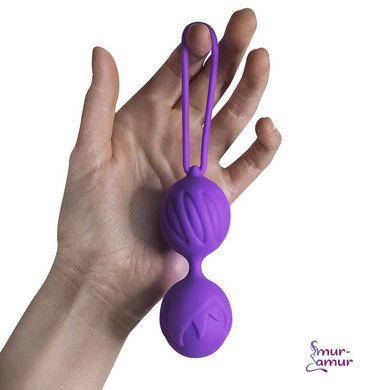Вагінальні кульки Adrien Lastic Geisha Lastic Balls BIG Violet (L), діаметр 4 см, вага 90 гр фото і опис