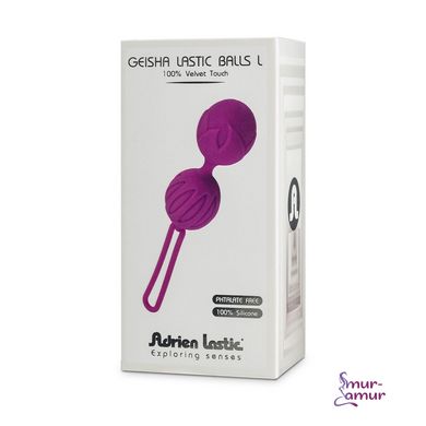 Вагинальные шарики Adrien Lastic Geisha Lastic Balls BIG Violet (L), диаметр 4см, вес 90гр фото и описание