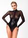 Боді Noir Handmade F321 Edge wetlook and mesh body with rings - XL фото