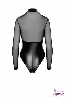 Боді Noir Handmade F321 Edge wetlook and mesh body with rings - XXL фото і опис