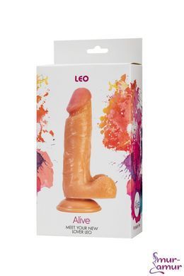 Фаллоимитатор с мошонкой Alive Leo, диаметр 3,8см, ПВХ