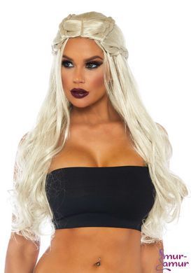 Перука Дейєнеріс Таргарієн Leg Avenue Braided long wavy wig Blond, платинова, довжина 81 см фото і опис