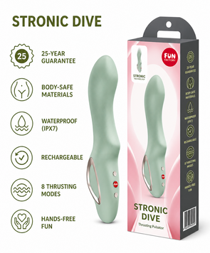 Пульсатор Fun Factory Stronic Dive Light Green, 8 режимов работы, перезаряжаемый