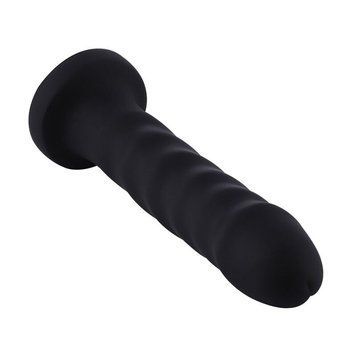 Силіконовий фалоімітатор для секс-машин Hismith 7.1&Prime; Anal Dildo Black, система KlicLok