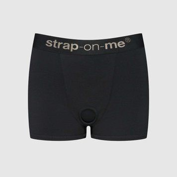 Шорты с фиксацией дилдо Strap-On-Me Harness Lingerie Allure - M - Black фото и описание