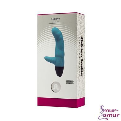 Вибратор рельефный Adrien Lastic Cyclone Blue со стимуляцией точки G, два мотора фото и описание