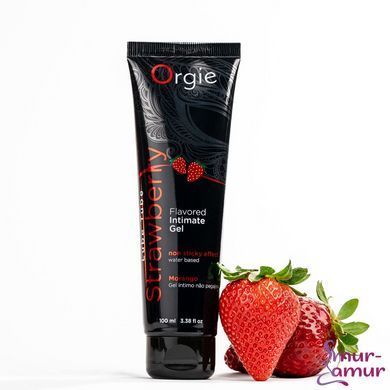 Лубрикант на водной основе Orgie Lube Tube Strawberry, 100 мл, со вкусом и ароматом клубники фото и описание