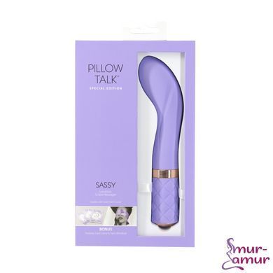 Розкішний вібратор Pillow Talk Sassy Purple Special Edition, Сваровскі, пов&rsquo;язка на очі+гра фото і опис