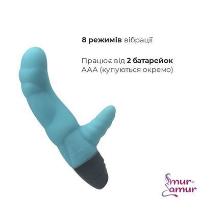 Вибратор рельефный Adrien Lastic Cyclone Blue со стимуляцией точки G, два мотора фото и описание