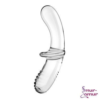 Двусторонний стеклянный дилдо Satisfyer Double Crystal Transparent, боросиликатное стекло, унисекс фото и описание