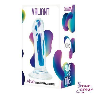 Прозорий фалоімітатор Alive Valiant Jelly Dildo