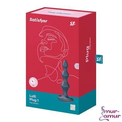 Анальний стимулятор-намистини з двома моторами Satisfyer Lolli-Plug 1 Dark teal фото і опис