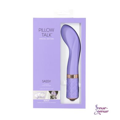 Роскошный вибратор Pillow Talk Sassy Purple Special Edition, Сваровски, повязка на глаза+игра фото и описание