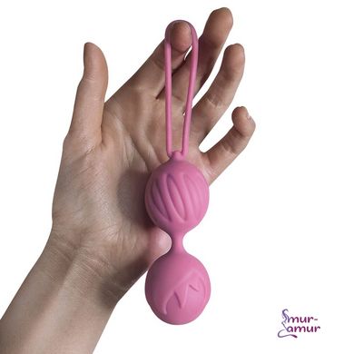Вагинальные шарики Adrien Lastic Geisha Lastic Balls BIG Pink (L), диаметр 4см, вес 90гр фото и описание
